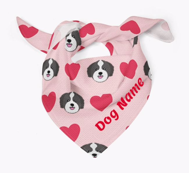 'Heart Pattern' - Personalized {breedFullName} Bandana